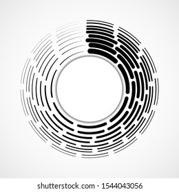 Abstract dotted lines, halftone dotted background, vector
