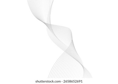 Abstract dotted lines on a white background