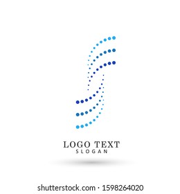 Abstract Dotted Logo. Symbol & Icon Vector Template.
