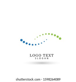 Abstract Dotted Logo. Symbol & Icon Vector Template.