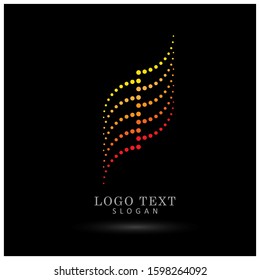 Abstract Dotted Logo. Symbol & Icon Vector Template.