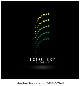 Abstract Dotted Logo. Symbol & Icon Vector Template.