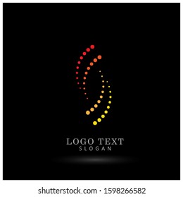 Abstract Dotted Logo. Symbol & Icon Vector Template.