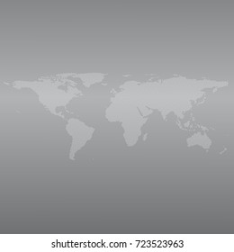 Blank Grey World Map Isolated On Stock Illustration 606972278 ...