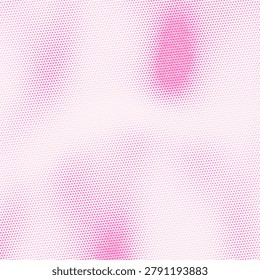 Abstract dotted mesh with smooth flowing wave distortion and halftone dot sizing