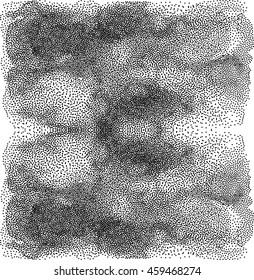 Abstract dotted monochromatic grunge texture, vector design element.