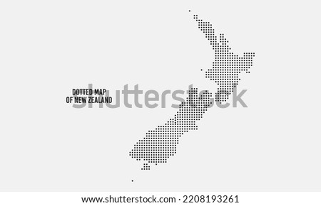 Abstract Dotted New Zealand Map