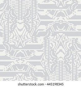 Abstract dotted ornament. Seamless pattern.