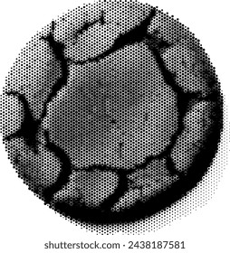 Abstract dotted pattern resembling a simplified cookie shape.