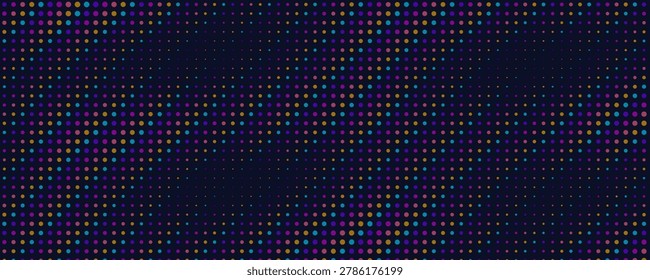 Abstract Dotted Pattern, Wavy Halftone Texture, Dynamic Color Wave Background for Action Sport, Speed Race, Running, Tennis and Boxing, Technology and Future Cyber Sport BG. Vector Illustration
