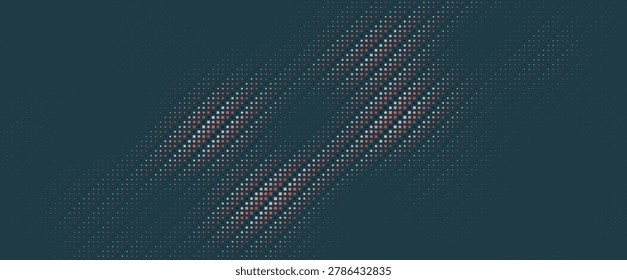 Abstract Dotted Pattern, Wavy Halftone Texture, Dynamic Color Wave Background for Action Sport, Speed Race, Running, Tennis and Boxing, Technology and Future Innovation BG. Vector Illustration