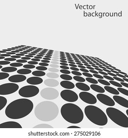 Abstract dotted perspective vector background