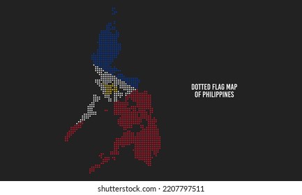 Abstract Dotted Philippines Flag Map
