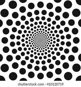 Abstract dotted radial background graphic