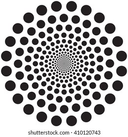 Abstract dotted radial background graphic