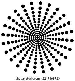 Abstract Dotted radial Circular Decoration Art Geometric Circle Mandala Vector Illustration