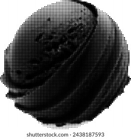 Abstract dotted representation of a swirl of ice cream.