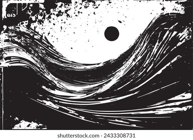 Efecto Vintage Grunge Blanco Y Negro Textura Vectorial Urbana