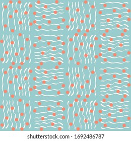 Abstract dotted seamless pattern. Background with circles. Tile, mosaic infinity card. Vector illustration. 