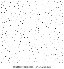 Abstract dotted seamless pattern. Doodle snow or polka dot background. Vector irregular texture with random hand drawn spots.