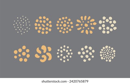Abstract Dotted Shape Element Set