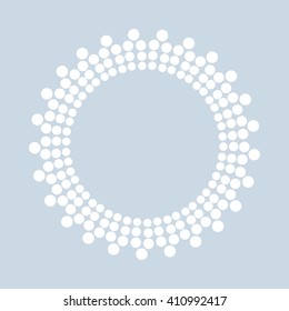 Abstract dotted shape. Vector design element.