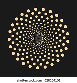 Abstract dotted shape - vector design element.