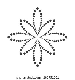 Abstract dotted shape.Vector design element