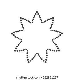 Abstract dotted shape.Vector design element