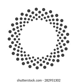 Abstract dotted shape.Vector design element