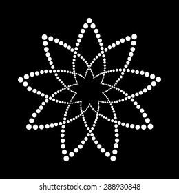 Abstract dotted shape.Vector design element