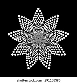 Abstract dotted shape.Vector design element