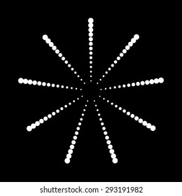 Abstract dotted shape.Vector design element