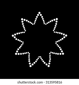 Abstract dotted shape.Vector design element