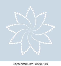 Abstract dotted shape.Vector design element