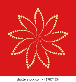 Abstract dotted shape.Vector design element