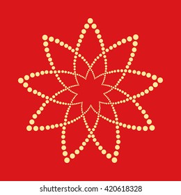 Abstract dotted shape.Vector design element