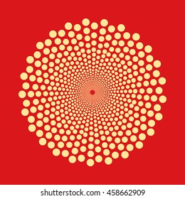 Abstract dotted shape.Vector design element.