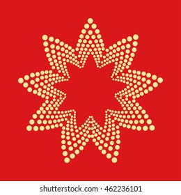 Abstract dotted shape.Vector design element.