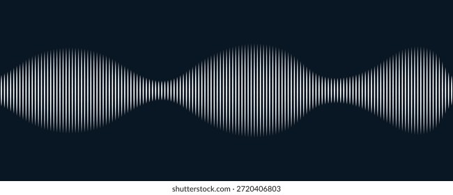 Abstract Dotted Sound Wave Audio Technology Background. Futuristic Audio Signal Wave Technology Design