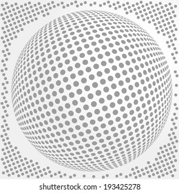 Abstract dotted sphere