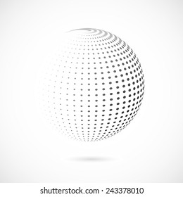 Abstract dotted sphere