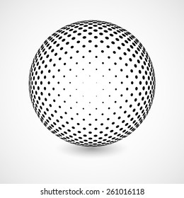 Abstract dotted sphere