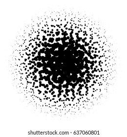 abstract dotted sphere isolated on white. vector