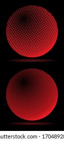 Abstract dotted spheres vector illustration.