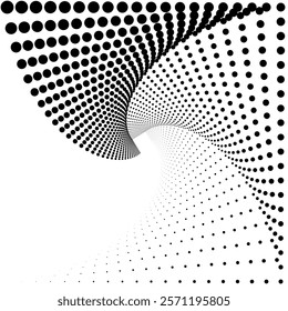 Abstract Dotted Spiral Forming a Dynamic Artistic Pattern