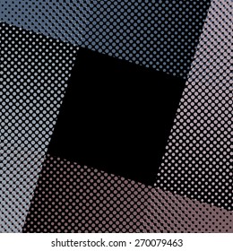 abstract dotted square pattern black