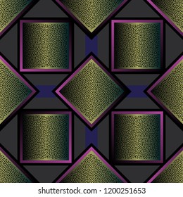 Abstract dotted squares vector seamless pattern. Dots colorful texture for surface design, textile, wrapping paper, wallpaper, phone case print, fabric.