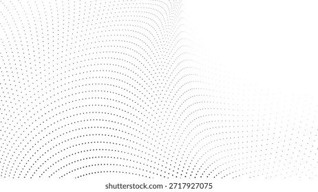 Abstract dotted surface forming gentle wave motion in minimal style Vector Illustration