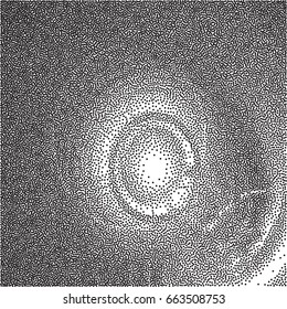 Abstract dotted texture. Monochromatic background of small particles. Vector illustration.